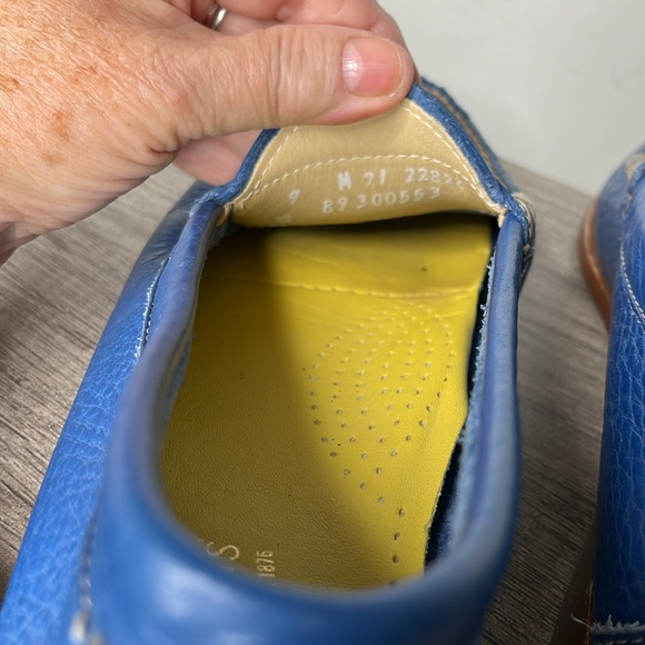 G. H. Bass & Co. Weejuns Blue Pebble Leather Loafer Size 9 - Picture 6 of 8